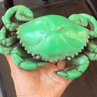 Antique Style Jade Crab Pendant Carved Xiuyu Old Jade Ornament Collectible Decor