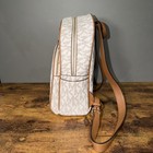 Mk Michael Kors Abbey Medium Backpack - Classic Cream With Brown   Gold Nb-1802