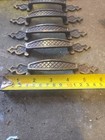 70   s Antique Brass Mid Century Modern Mcm Drawer Pull Cabinet Handles Victorian 