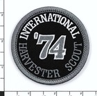 1974 International Harvester Scout Embroidered Patch Black dark Gray Iron sew-on
