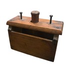 Antique Wood Butter Press Box Mold Primitive 6  X 5 