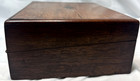 Antique Victorian Mahogany Writing Slope Lap Desk Box Brass Velvet 19th C