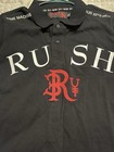 Rush Time Machine Polo Shirt Mens Medium Tour 2010-2011 Black Rugby Band Y2k