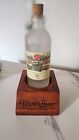 Rare Collectible Topo Chico 125 Anniversary Glass Bottle Engraved Wood Stand