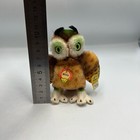Vintage Steiff Wittie Owl     Rare Mohair   Made In Germany  Original Tags