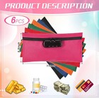 6 Pcs Money Bag With Lock And Zipper 11 X 5 5 Inches Lockable Storage Bag Cash A
