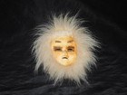Alaska Native Eskimo Child Face Mask Anaktuvuk Caribou Hide Beaver Fur Inuit Art