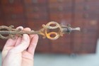 Antique Lightning Rod Weathervane Directional Arrow Cast Iron Finial Rustic