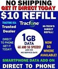 Tracfone  10     1gb Data Refill Fast To Phone     Get It Today       4g   5g Speeds 