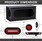 Heavy Duty Led Trailer Light Kit - Steel Boxes  Waterproof  6    2  Red Lights