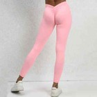 Workout Yoga Women High Waist Back V Butt Pants Fitness Gym Running Scrunch Leg