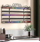 5 Tier Metal Nail Polish Rack Wall Mounted Display Stand Organizer Holder