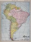 1911 Mcnally Index Map - South America - Brazil Argentina Chile Peru Amazon Rio 