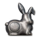 2023 Mongolia Lunar Collection Sweet Rabbit 1oz  999 Silver Antiqued Coin  e 