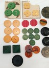 Vintage Lot Of Bakelite Buttons Assortment Of Designs And Sizes