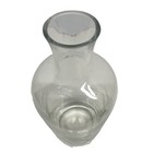 Clear Glass Bottle Vase Etched Geometric Design 9    Tall Decorative Vase