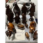 Handcarved Nativity Set 13 Pc  