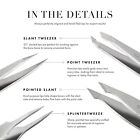 Tweezerman Stainless Steel Mini Slant Tweezer - Flamingo Pink