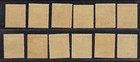 Libya 1921 Fifty Cents Scott 27 Perf  14 Twelve Stamps Some W color Shade Var 