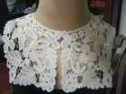 Antique Collar Honiton Lace Old W Brides Hand Made Off White England