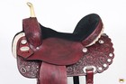 Hilason Western Horse Saddle American Leather Treeless Trail Barrel   For Horses