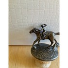 Blantons Bourbon Horse Jockey Bottle Stopper Letter S Collectible Metal Cork