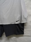 Nike Dri-fit Skort Shorts Womens Large Gray Black Running Athletic Lightweight