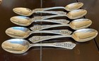 Wallace Rose Point Sterling Silver 8 Teaspoons 6    No Monograms