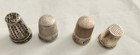 4 Victorian Sterling Thimbles One W  Abalone Shell