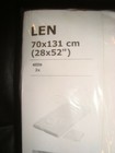 Ikea Len White Crib Bed Sheet 2-pack Fitted Sheet 28 X 52    70x131 Cm  Crib New