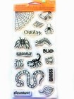 Creepy Crawly Bugs Spider   Spiderweb Cling Rubber Stamp Set By Fiskars New 