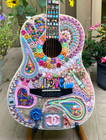 Custom Acoustic Guitar Made With Vintage Jewels  Stones  Buy This Or Personalize