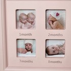 Baby Keepsake Pink Photo Frame  my First Year  12 Monthly Milestones