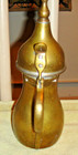Vintage Turkish Arabic Middle Eastern Brass Tea Kettle Engraved Long Nose Spout