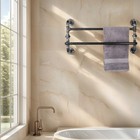 Vintage Industrial Wrought Iron Towel Bar Wall Mounted Towel Holder For Bathroom
