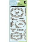 Expressions   Frames Card Sentiments Clear Acrylic Stamp Set By Inkadinkado New