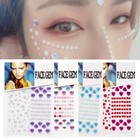 Acrylic Peach Heart Rhinestone Body Art Makeup Tattoo Sticker Ins Sweet D