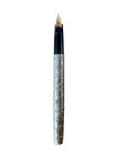 Antique Sterling Silver Fountain Pen 14k Gold Nib Made In England Chased Floral