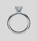 1 Ct Princess Cut Moissanite Solitaire Engagement Ring In  925 Ss Sz 4 5
