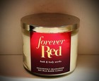 Bath   Body Works - Forever Red 5pc Set Lotion  Wash  Cream  Mist  3-wick Candle