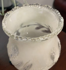 Antique Globe Lamp Shade Frosted Glass Grapes 4 5  X 5 25  With 1 5  Base