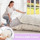  3 In 1 Bean Bag Chair Giant Bean Bag Chairs For Adults With Bubble - White