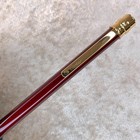 Santos De Cartier Bordeaux Lacquer 18k Gold Finished Ballpoint Pen