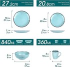 Vancasso Navia-3 16 Piece Dinnerware Set Stoneware Tableware Service For 4 Blue