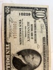 1929  10 Farmers   Merchants Bank Note Hennessey Ok Oklahoma Serial Number 1