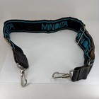 Vintage Minolta Camera Strap Lot Black Blue Embroidered Wide Nylon Slr Dslr 2pc