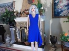Roland Mouret Cobalt Blue Asymmetric Hem V-neck Sheath Dress - Size Us 2