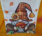 New Double-sided Happy Thanksgiving Sitting Gnome W  Turkey 12x18 Garden Flag