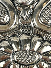 Vintage Turkish 900 Silver Repousse Wedding Mirror Signed Kartal Floral Hanging