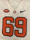 Clemson Tigers Football Jersey Mens 46 White Game Worn Team Issued Nike  69